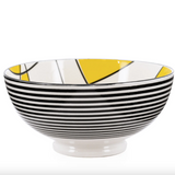 Kiri Porcelain 8" Bowl Abstract Yellow