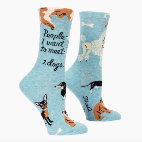 Chaussettes en coton pour femmes - Personnes que je veux rencontrer:Chiens