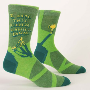 Chaussettes en coton pour hommes - Je déteste cette putain de belle pelouse