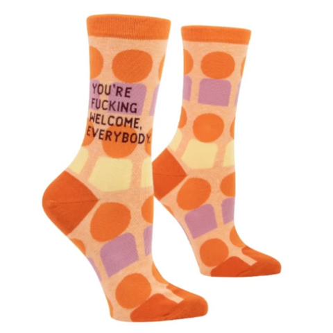 Chaussettes en coton pour femmes - Vous êtes putain de bienvenue, tout le monde