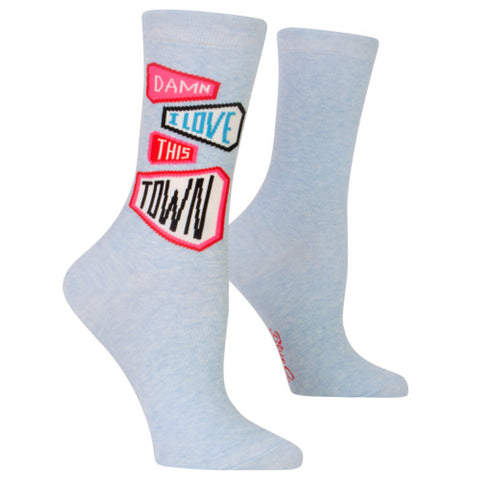 Women's Cotton Socks - Damn I Love This Town