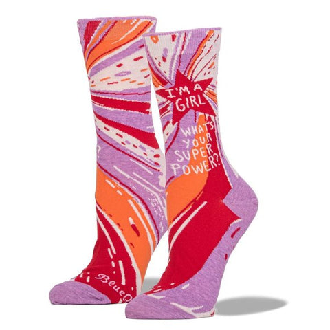 Chaussettes en coton pour femmes - Je suis une fille… Superpouvoir