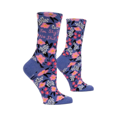 Chaussettes en coton pour femmes - Je suis timide ? Pas de merde