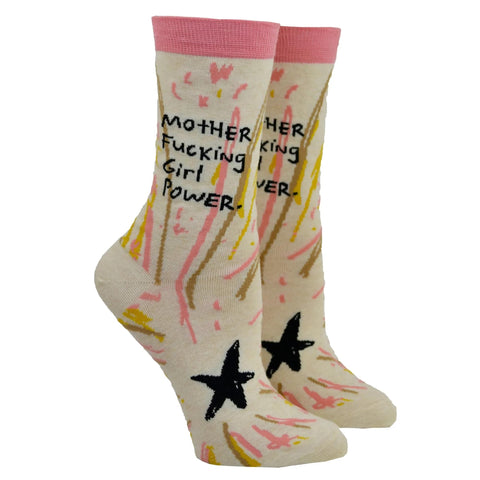 Women's Cotton Socks - Mother Fucking Girl Power