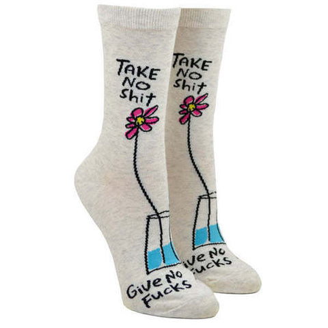 Chaussettes en coton pour femmes - Take No Shit