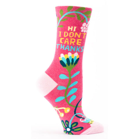 Women's Cotton Socks - Hi, I Don't Care, Thanks