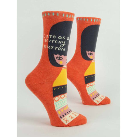 Women's Cotton Socks - Cute As A Bitchy Button