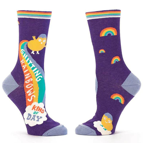 Women's Cotton Socks - Shitting Rainbows Kind Of Day