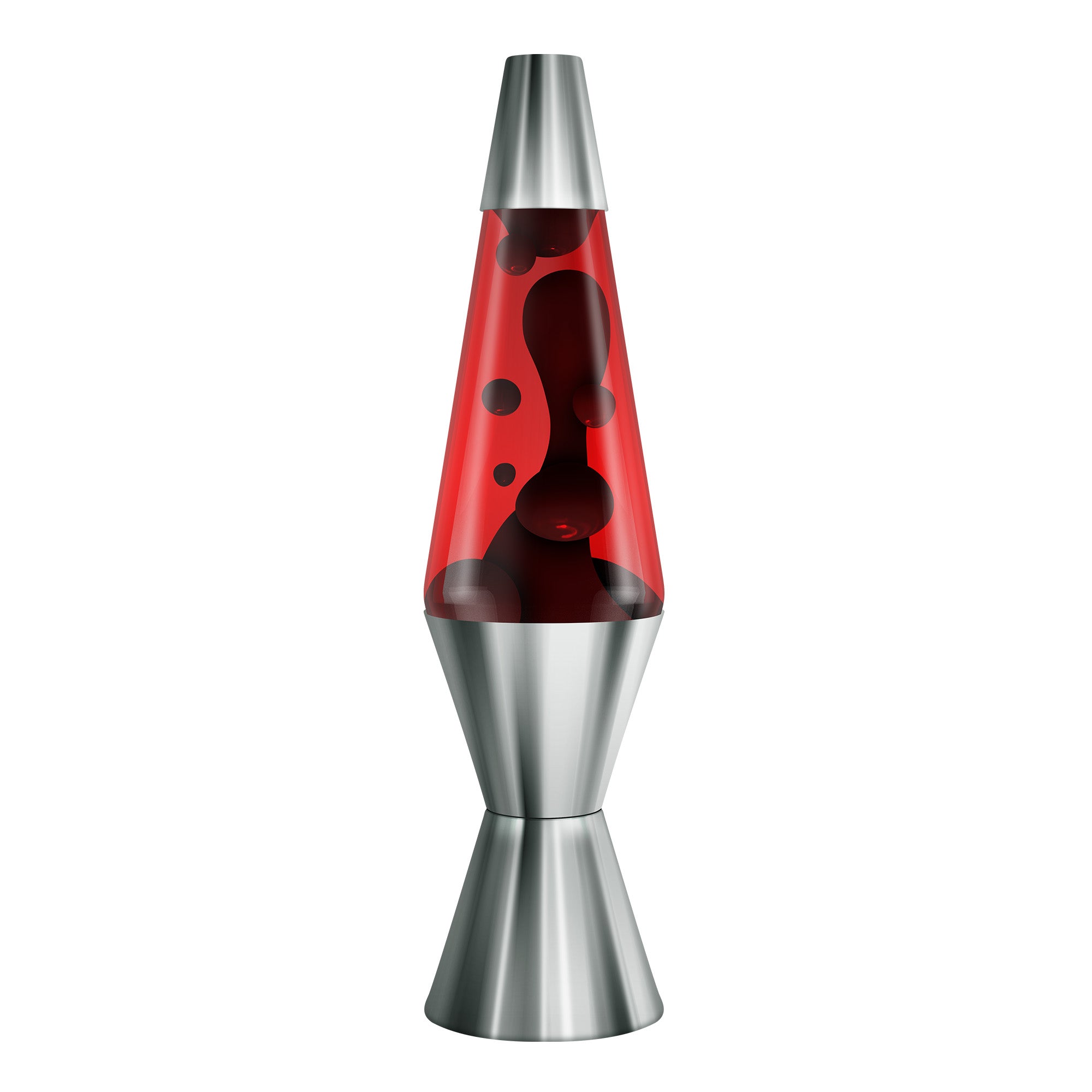 Lampe à lave chromée cramoisie