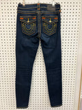 Mid Rise Super Skinny Jeans With Colourful Stitching