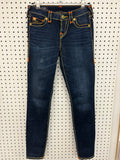 Mid Rise Super Skinny Jeans With Colourful Stitching