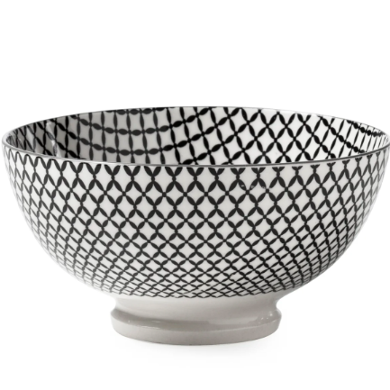 Kiri Porcelain 6" Bowl Wicker Weave
