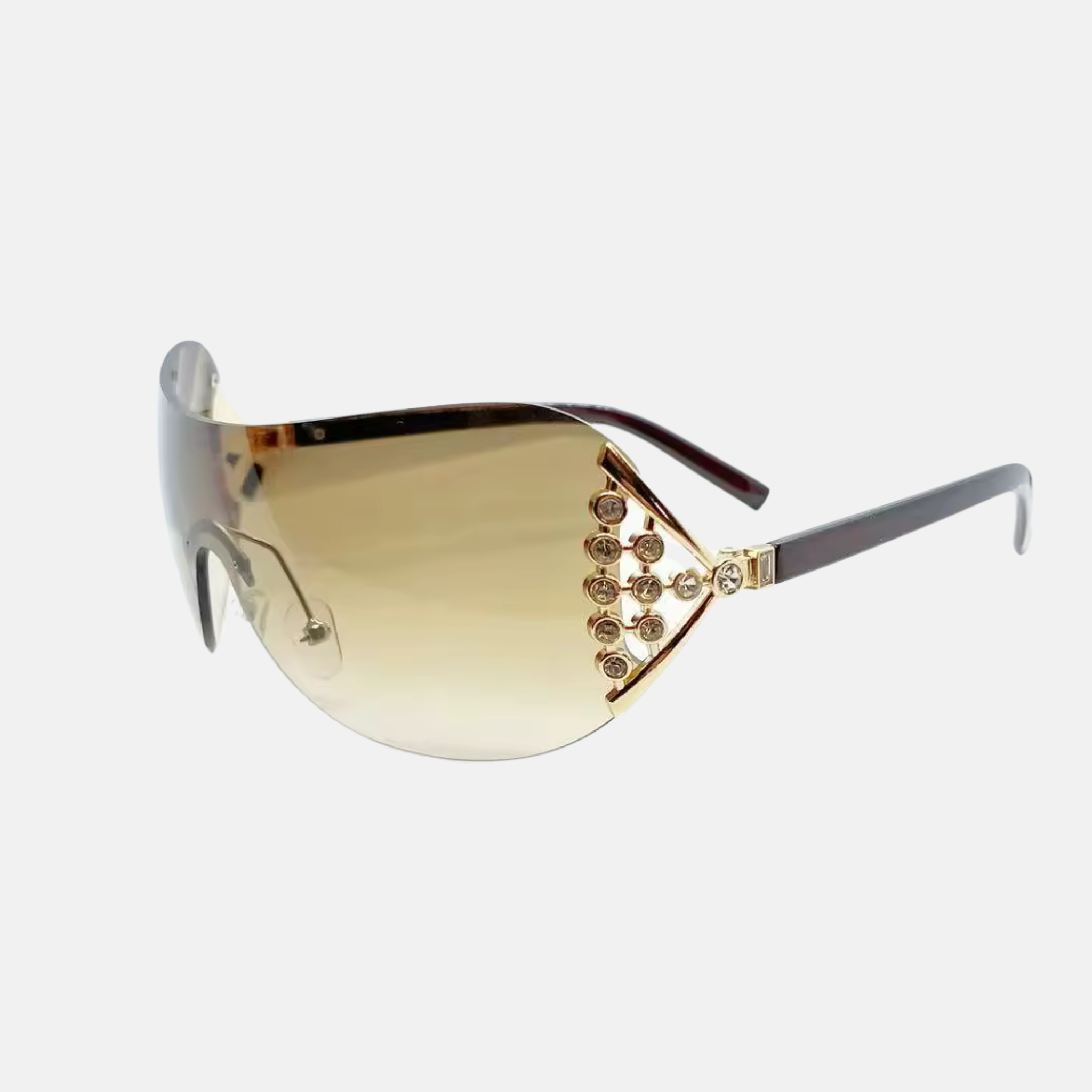 Rimless Rhinestone Sunglasses