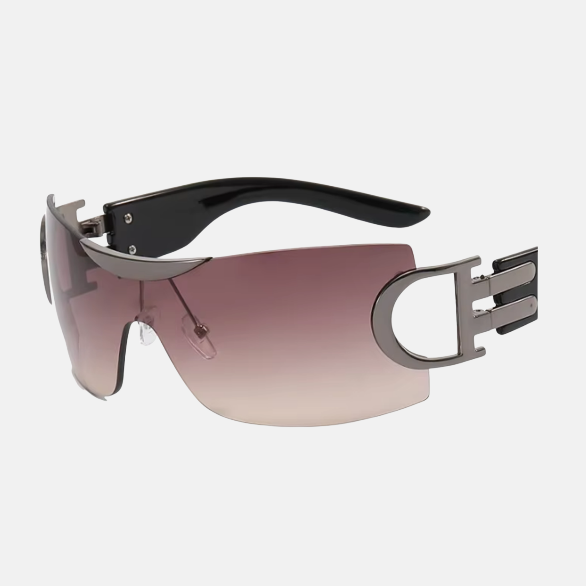 Y2K Rimless Wrap Around Sunglasses