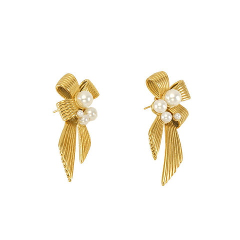 Pearl statement earrings