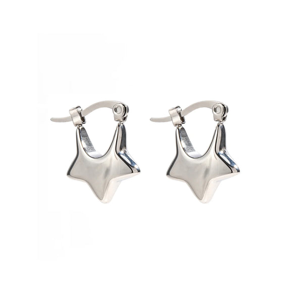 Lil'Star Silver Huggie Earrings