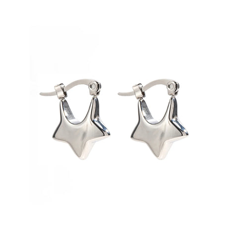 Lil'Star Silver Huggie Earrings