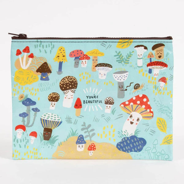 Pochette zippée mignonne avec de petits champignons