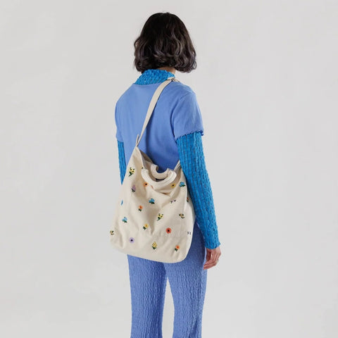 Baggu Zip Duck Bag Embroidered Ditsy Floral