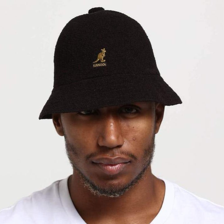Kangol Bermuda Casual Hat Black & Gold - MERCURI