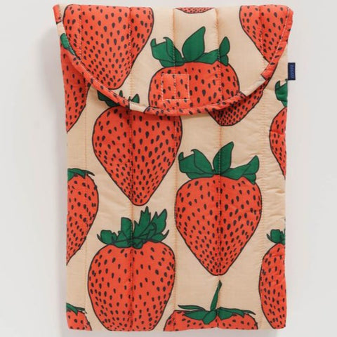 Baggu Puffy Laptop Sleeve 16" Strawberry