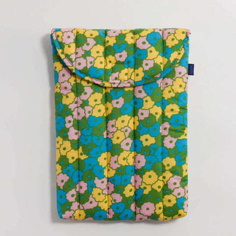 Baggu Puffy Housse pour ordinateur portable 13"Parterre de fleurs