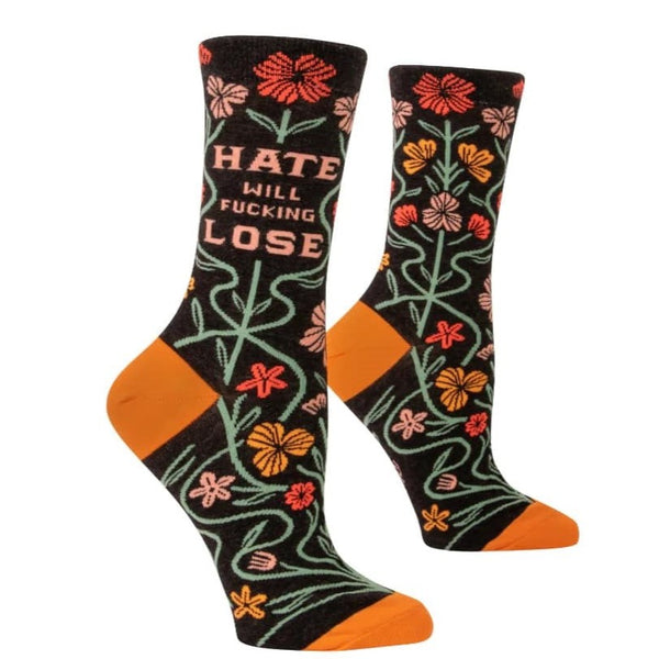 Women's Cotton Socks - Hate Will Fucking Lose