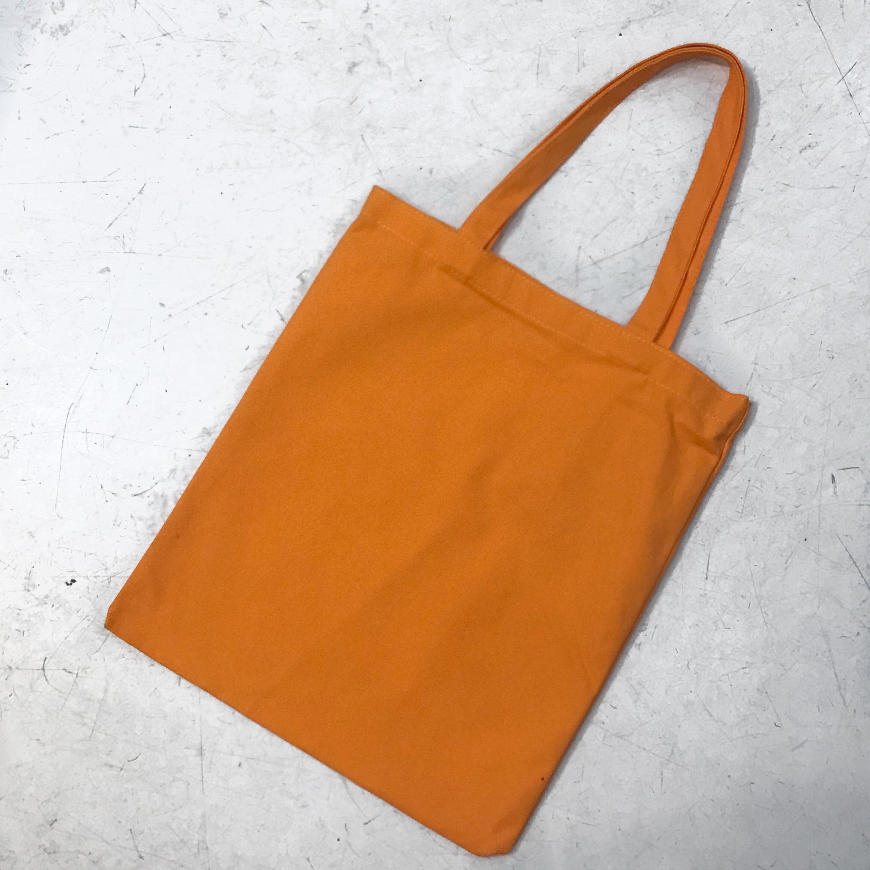 Merci - Cotton Tote Bag - Orange & Brown